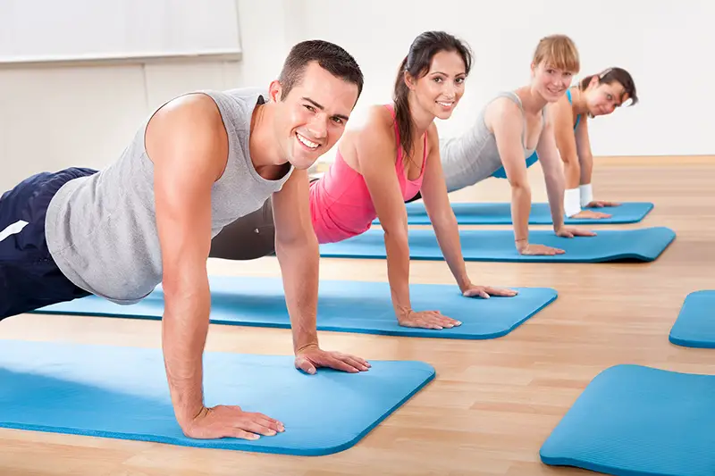 Group diverse of healthy people in the gym