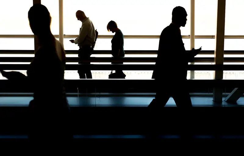 People walking in the airport