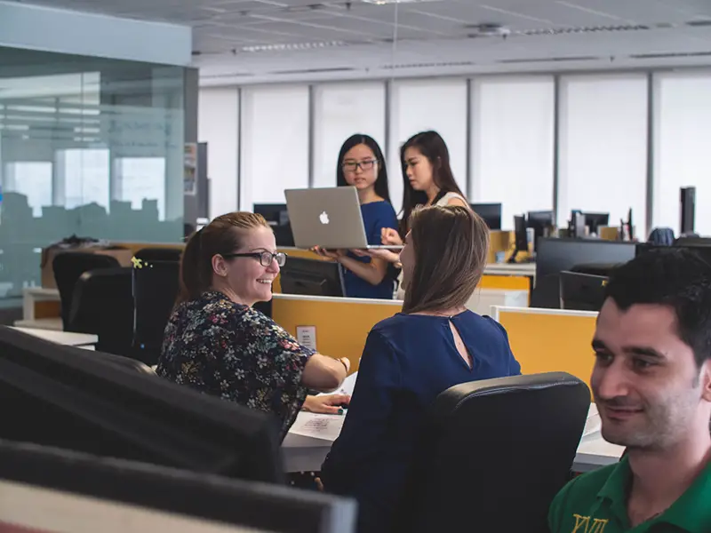 Team at work in an office