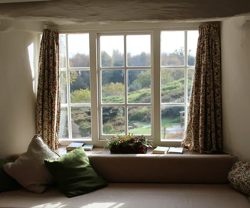 windows in a property looking out to the garden