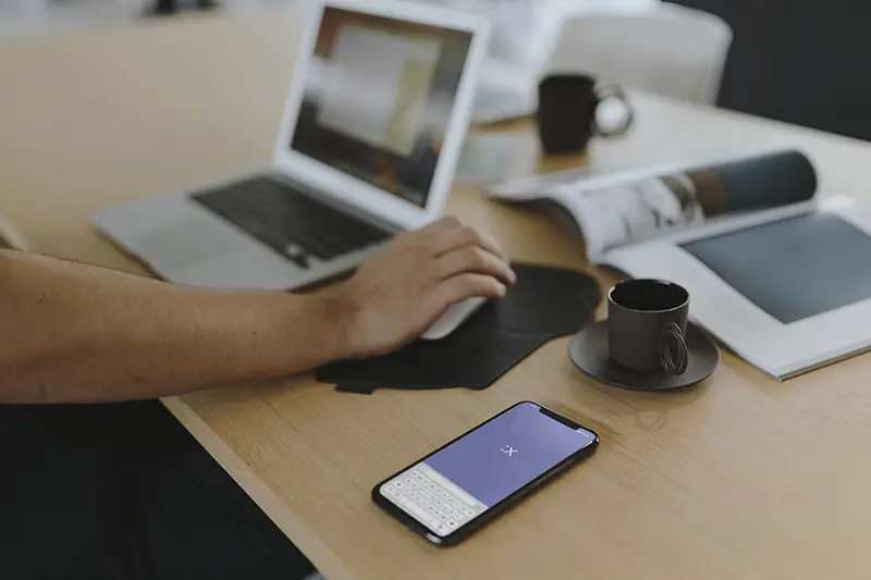 Man working on his laptop