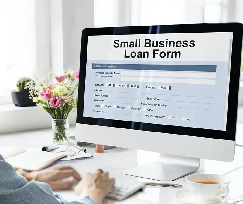 Samll Business Loan Form Tax Credits Niche Concept