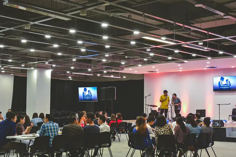 People sitting on chair attending a corporate events