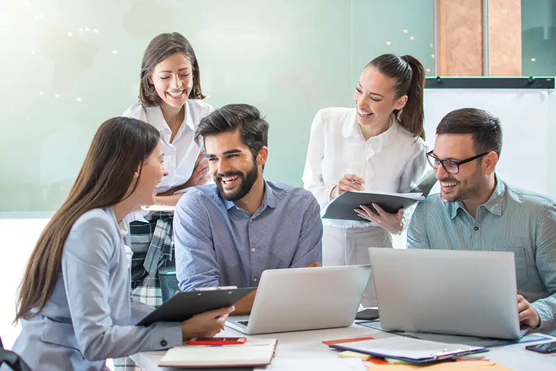 Business people working together in the office.