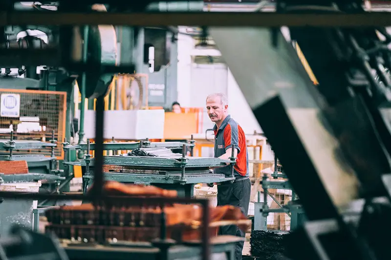 man at work in a factory