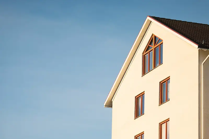 Beige color paint of the house