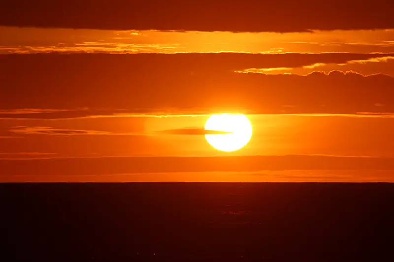 Orange sky - sunset - summer heat