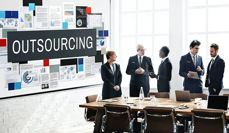 Outsourcing Function Tasks Contract Business Concept