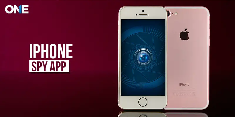 Iphone SpyApp with maroon background