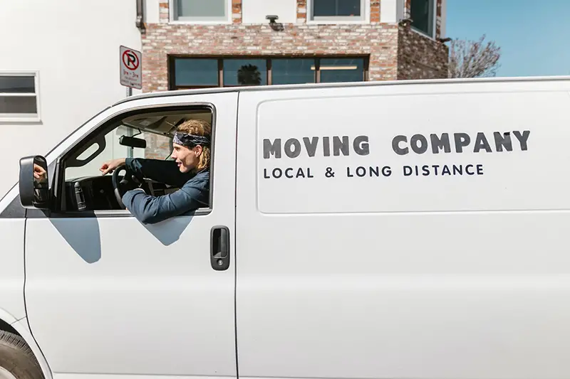 white van for moving company service