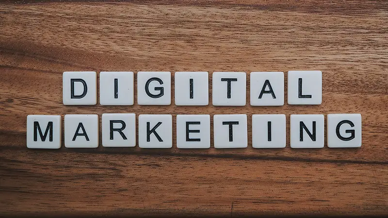 Digital marketing text in scrabble game