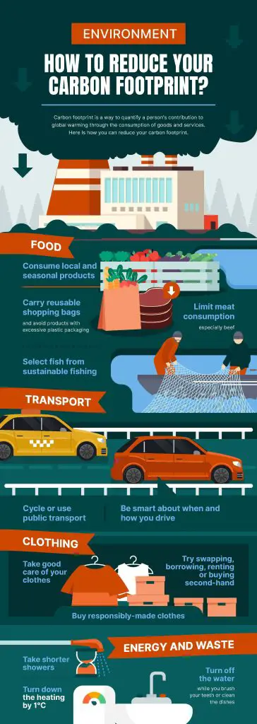 HOW TO REDUCE YOUR CARBON FOOTPRINT? Infographic