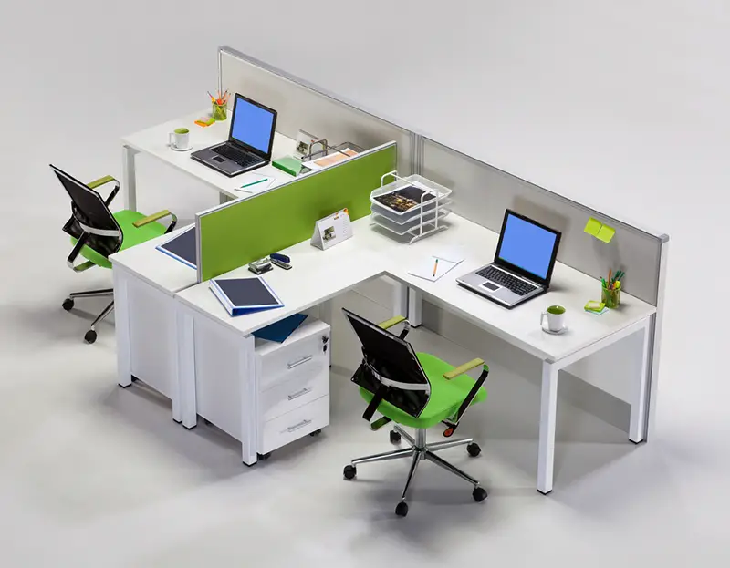 Office furniture top view - office design