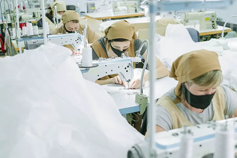 Women working in sewing factory