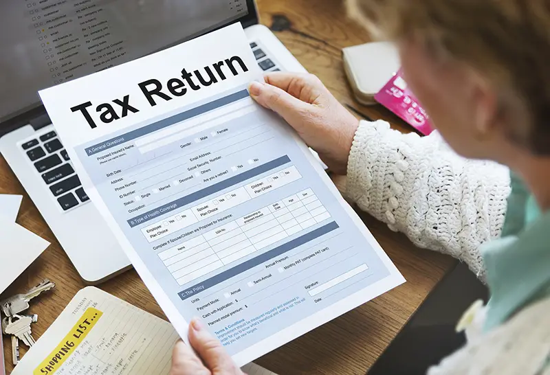 Tax Return Financial Form Concept