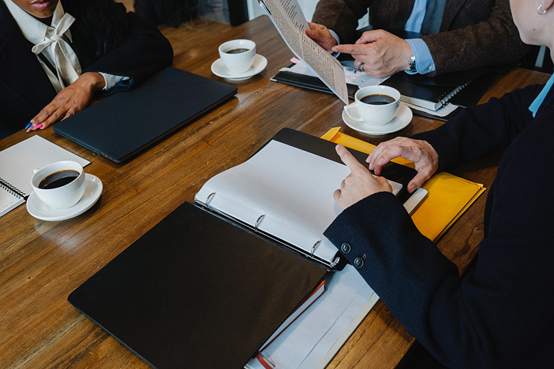 Business people working together in an office