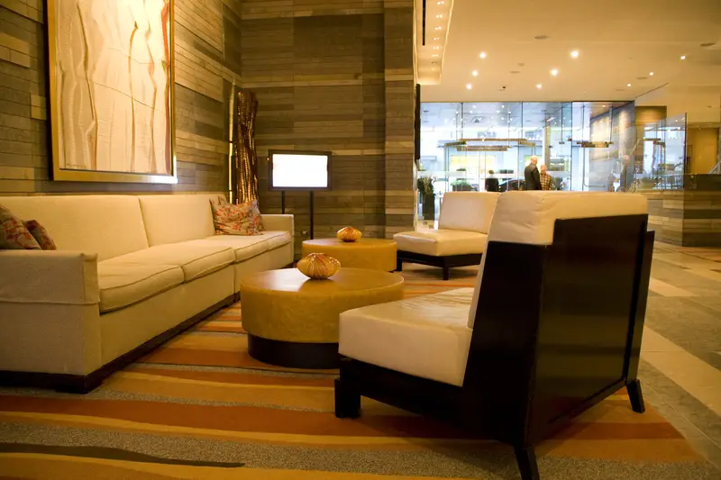 hotel lobby, lodging