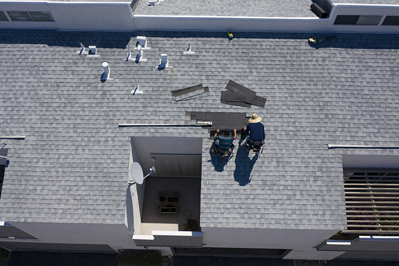 Roof Repair Inspection In Progress