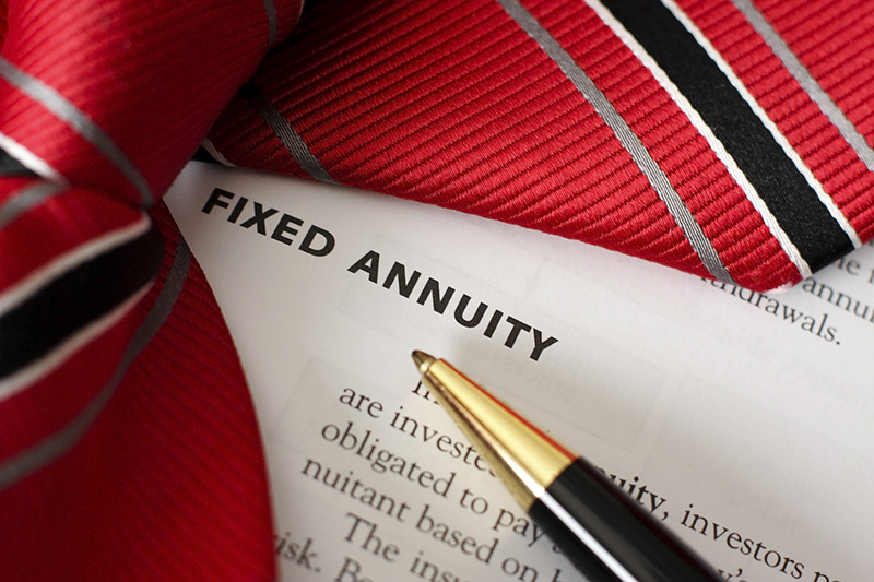 Fixed annuity written in a document