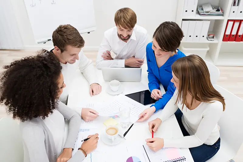 Multiethnic business team in a meeting