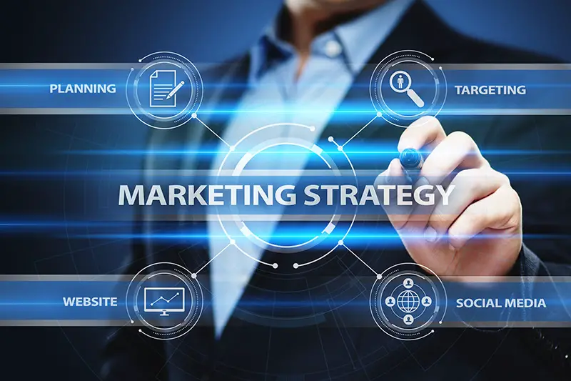 Businessman and marketing strategy concept