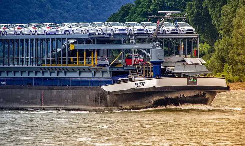 image of cars transporting ship