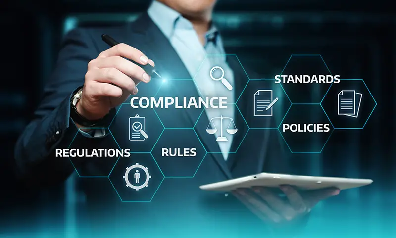 Business compliance technology concept