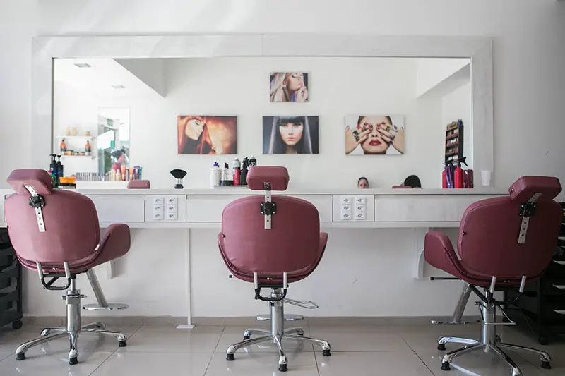 Inside salon interior