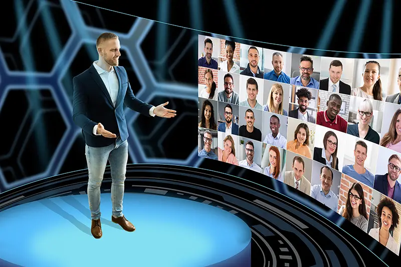 Man hosting a Virtual Event Conference