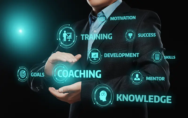 Businessman coaching concept