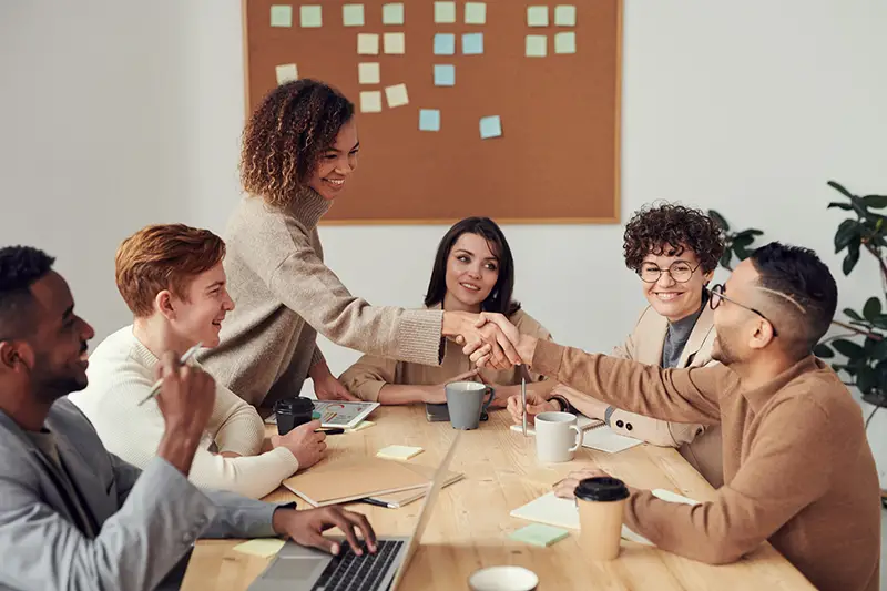 Group of people sitting indoors