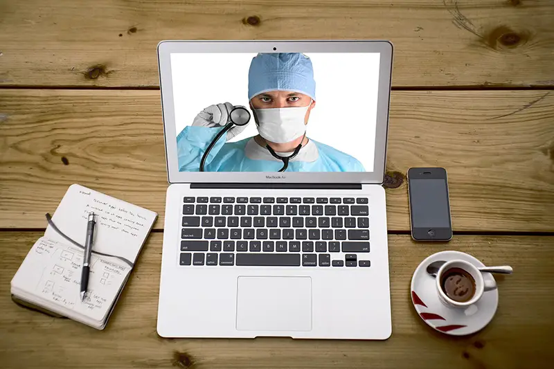 Telemedicine Doctor laptop