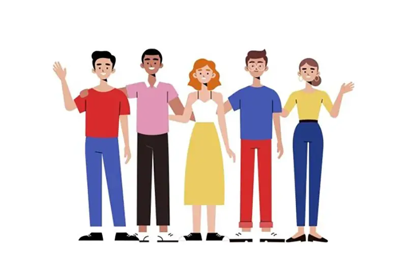 Group of people illustration