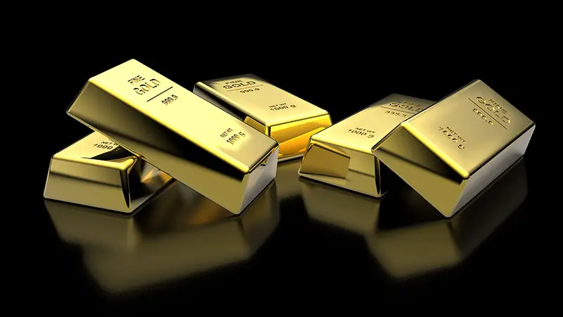 Gold bars black background