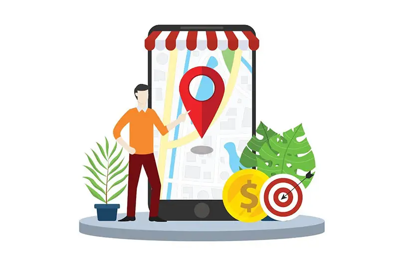 Local search marketing concept