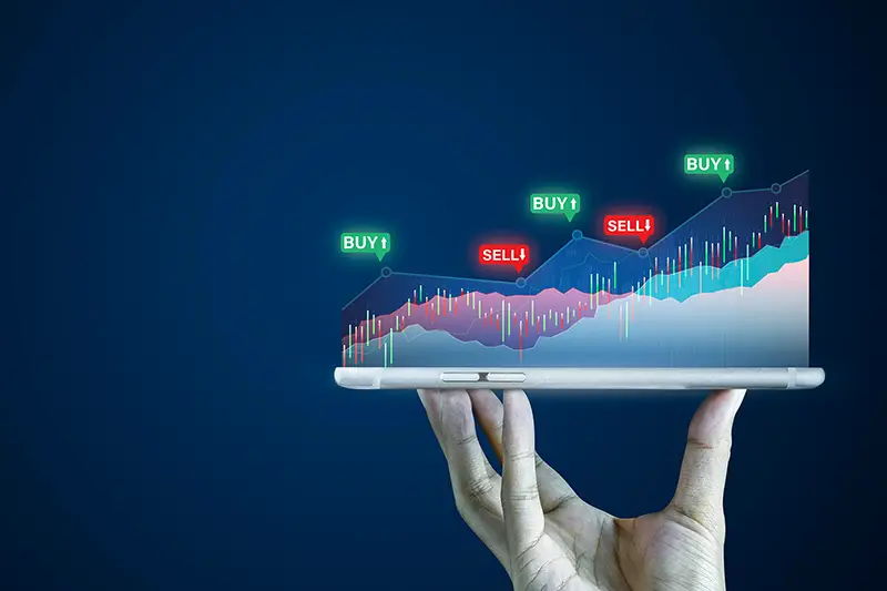 Stock market and trading concept