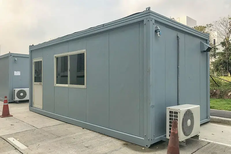 mobile building in industrial site