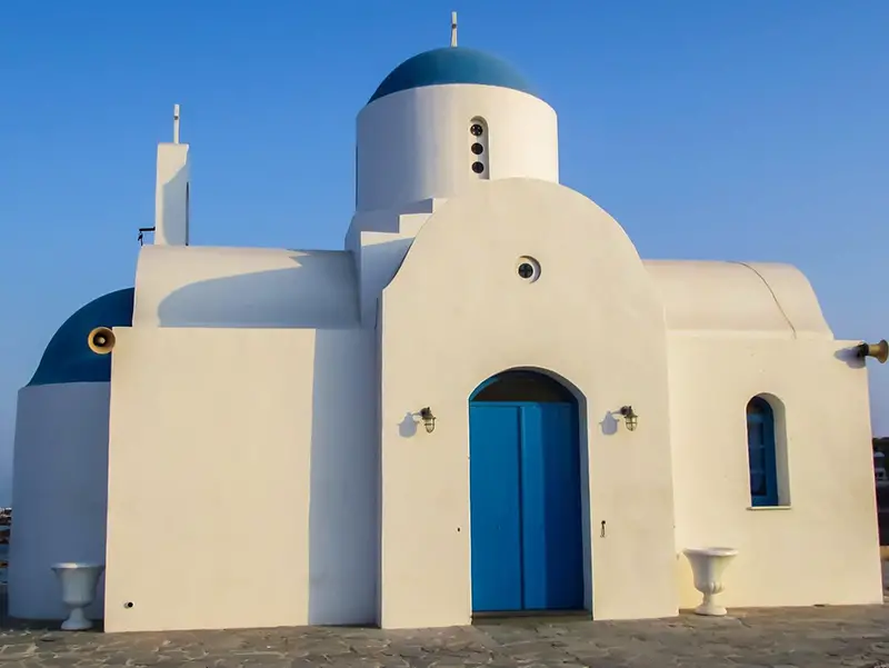 White concrete house in Cyprus