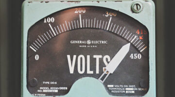 gray GE volt meter