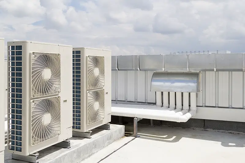 HVAC system on the rooftop of building