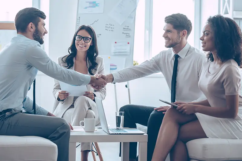 Group of business people having a meeting