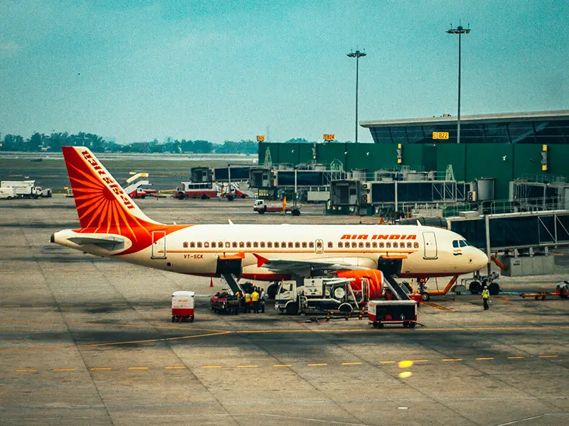 Grounded Airindia aircraft on an Indian airport