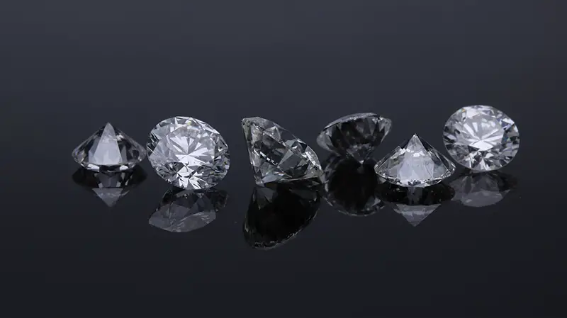Beautiful diamonds in macro
