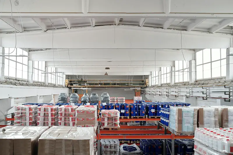 Warehouse with packages