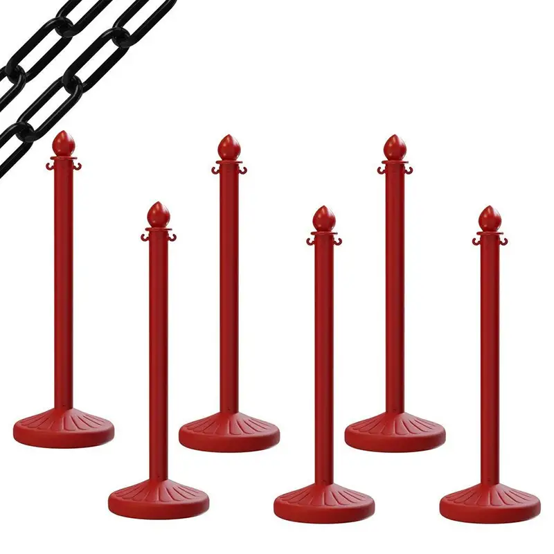 Red Plastic Stanchions