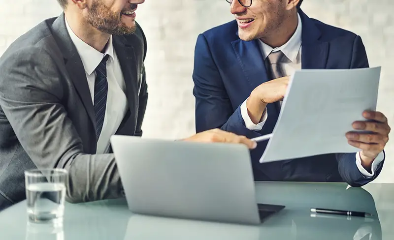 Business discussion on the table