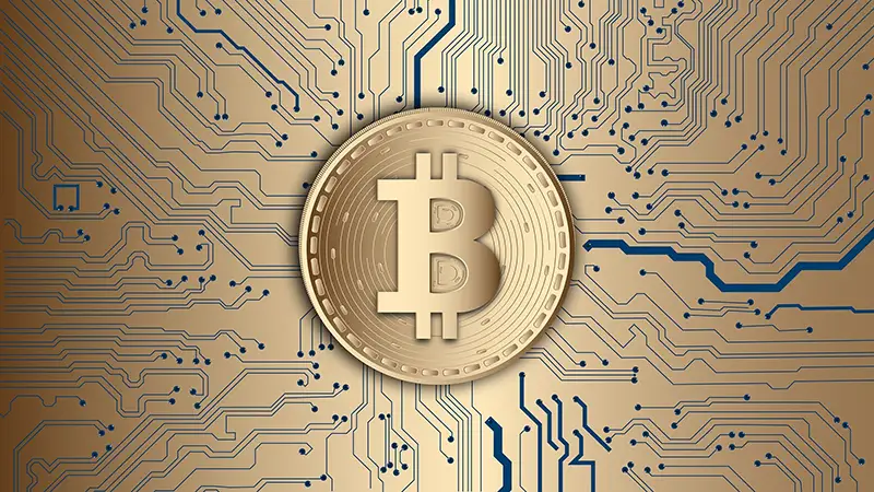 golden bitcoin image