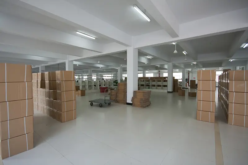 Cardboard boxes inside the warehouse