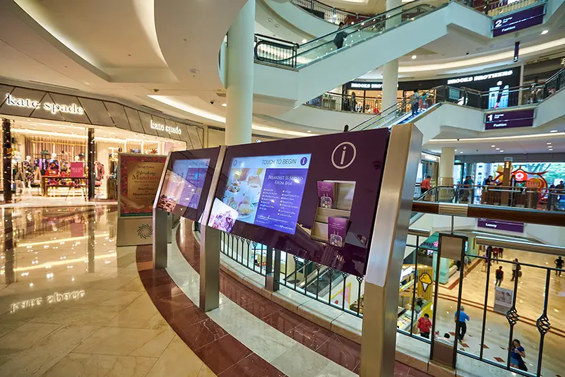 touch screen information kiosk shopping mall