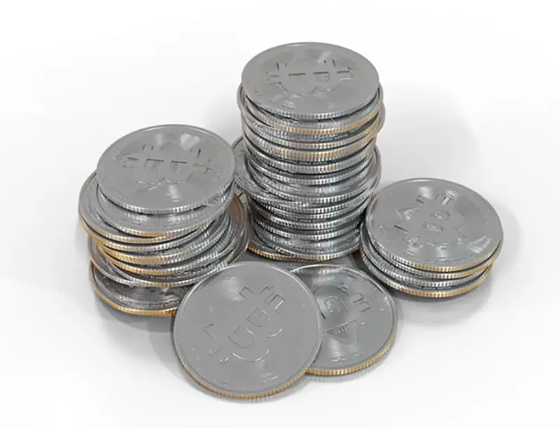 Pile of silver coins